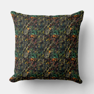 Mod Rich Faux Quilt Dark Multicolor Pattern Kussen