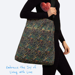 Mod Rich Faux Quilt Donker Multicolor Patroon Crossbody Tas
