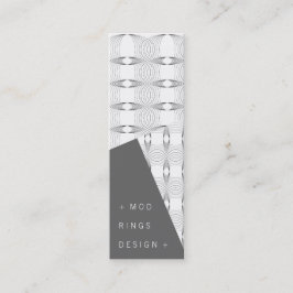 Mod Ringen Eenvoudig Geometrisch Patroon Modern St Mini Visitekaartje
