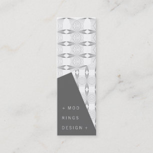 Mod Ringen Eenvoudig Geometrisch Patroon Modern St Mini Visitekaartje