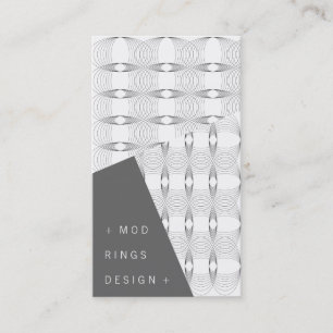 Mod Ringen Eenvoudig Geometrisch Patroon Modern St Visitekaartje