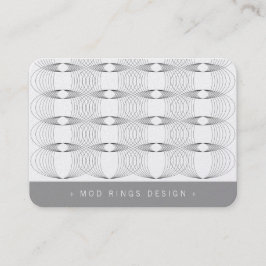 Mod Ringen Eenvoudig Geometrisch Patroon Modern St Visitekaartje