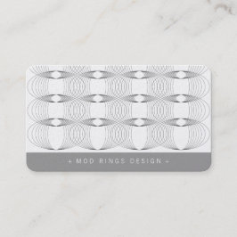 Mod Ringen Eenvoudig Geometrisch Patroon Modern St Visitekaartje