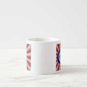 Mod Roundel Asian Sunburst in koolstofvezelstijl Espresso Kop (Voorkant)