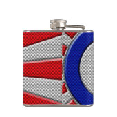 Mod Roundel Asian Sunburst in koolstofvezelstijl Heupfles (Achterkant)