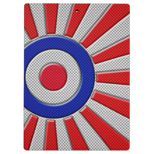 Mod Roundel Asian Sunburst in koolstofvezelstijl Klembord