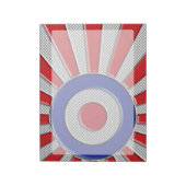 Mod Roundel Asian Sunburst in koolstofvezelstijl Notitieblok (Linkerzijde)