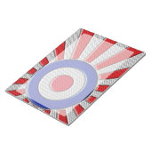 Mod Roundel Asian Sunburst in koolstofvezelstijl Notitieblok (Schuin)