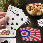 Mod Roundel Sunburst Carbon Fiber Style Pokerkaarten (Insitu)