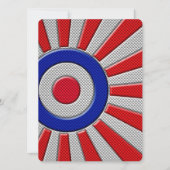 Mod Roundel Sunburst Design in koolstofvezelstijl (Voorkant)