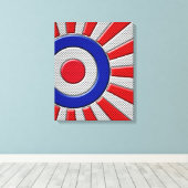 Mod Roundel Sunburst Design in koolstofvezelstijl Canvas Afdruk (Insitu (Houten vloer))