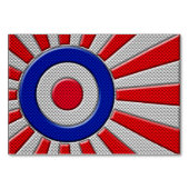 Mod Roundel Sunburst Design in koolstofvezelstijl Kaart (Voorkant)