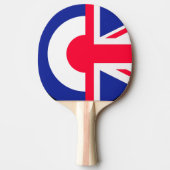 Mod Roundel/Union Jack Tafeltennisbatje (Voorkant)