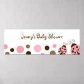 Mod roze Baby shower banner banner  Poster (Voorkant)