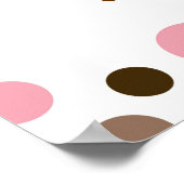 Mod roze Baby shower banner banner Poster (Hoek)