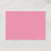 Mod Roze Baby shower Luier Raffle Ticket Insert Informatiekaartje (Achterkant)