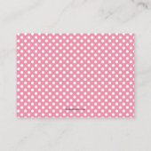 Mod Roze Baby shower Luier Raffle Ticket Insert Informatiekaartje (Achterkant)