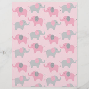 Mod Roze grijs ellephant-Baby plakboek