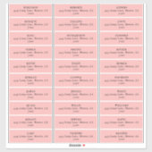 MOD ROZE TULP BRUILOFT ADRESETIKETTEN STICKER (Vel)