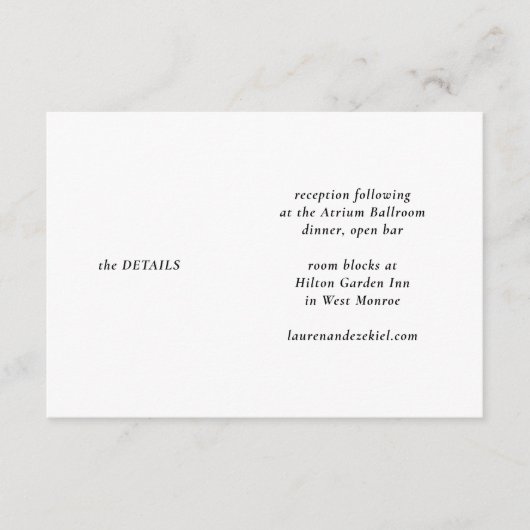 MOD ROZE TULP BRUILOFT INFORMATIEKAARTJE (Voorkant)