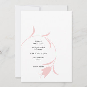 MOD ROZE TULP BRUILOFT KAART