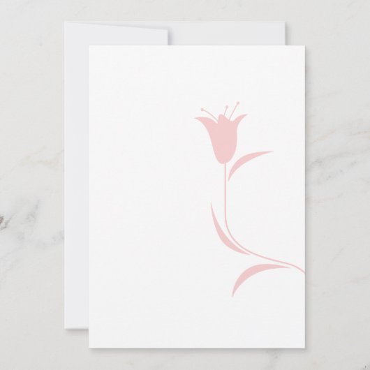 MOD ROZE TULP BRUILOFT KAART (Achterkant)