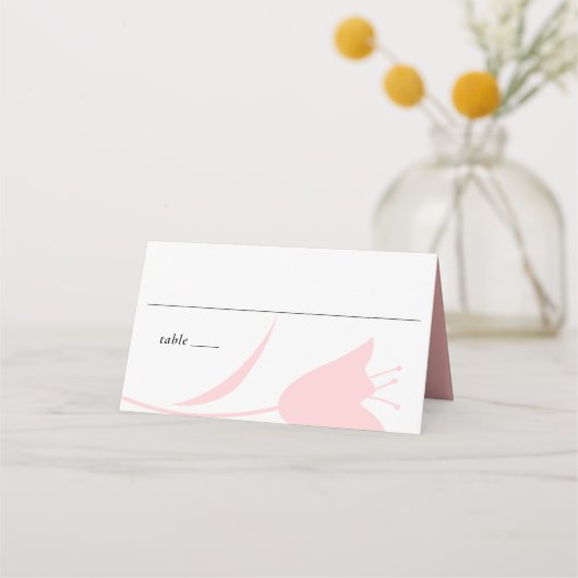 MOD ROZE TULP BRUILOFT PLAATSKAARTJE (Voorkant)