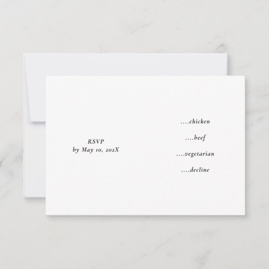 MOD ROZE TULP BRUILOFT RSVP KAARTJE (Voorkant)