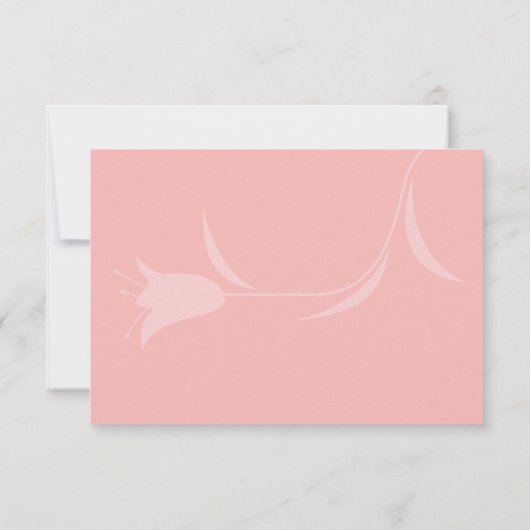 MOD ROZE TULP BRUILOFT RSVP KAARTJE (Achterkant)