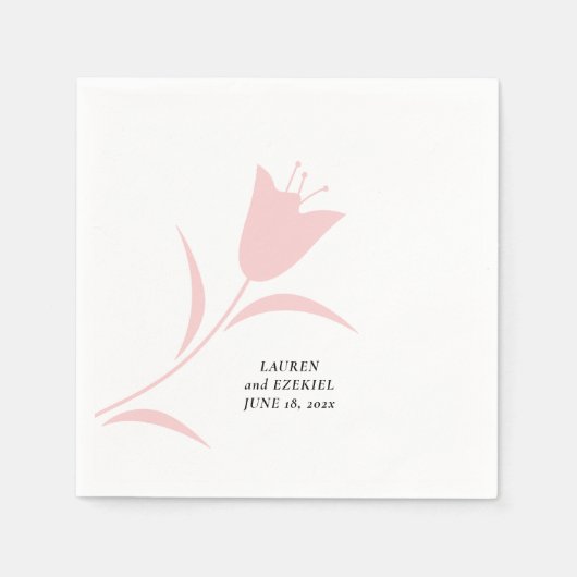 MOD ROZE TULP BRUILOFT SERVET (Voorkant)