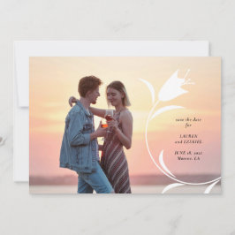 MOD ROZE TULP BRUILOFT SLA DE DATUM OP KAART