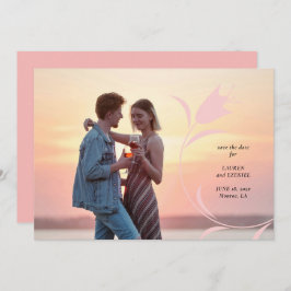 MOD ROZE TULP BRUILOFT SLA DE DATUM OP KAART