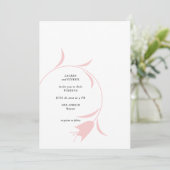MOD ROZE TULP TROUWEN KAART (Staand voorkant)