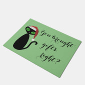 Mod Santa Cat Doormat Deurmat (Schuin)