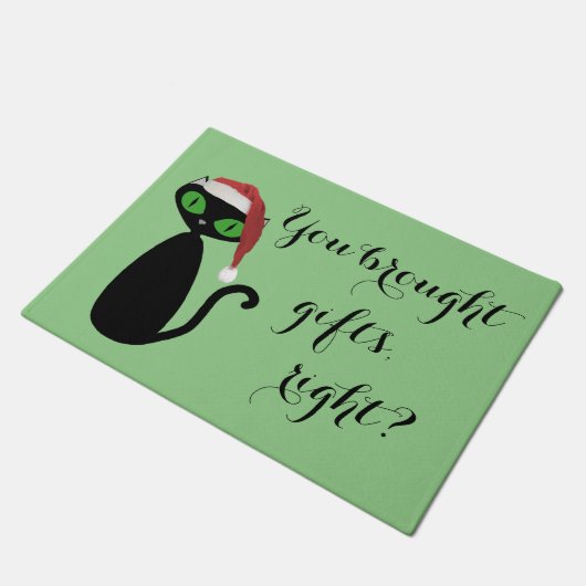 Mod Santa Cat Doormat Deurmat (Schuin)