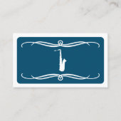 mod saxofone (kleur aanpasbaar) visitekaartje (Voorkant)