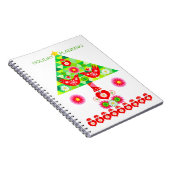 Mod Scandi Holiday Bird and Tree Note Book Notitieboek (Rechterzijde)
