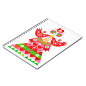 Mod Scandi Holiday Bird Angel Note Book Notitieboek (Linkerzijde)