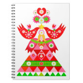 Mod Scandi Holiday Bird Angel Note Book Notitieboek (Voorkant)