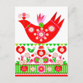 Mod Scandi Holiday Bird Briefkaart (Voorkant)