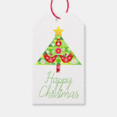 Mod Scandi Holiday Bird Cadeaulabel (Voorkant)