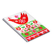 Mod Scandi Holiday Bird Note Book Notitieboek (Rechterzijde)