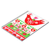 Mod Scandi Holiday Bird Note Book Notitieboek (Linkerzijde)