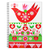 Mod Scandi Holiday Bird Note Book Notitieboek (Voorkant)