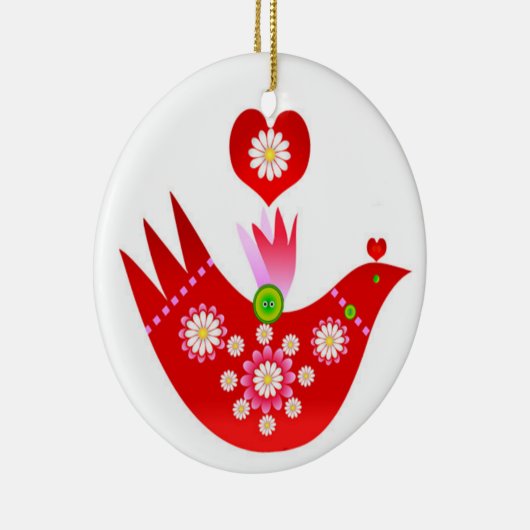 Mod Scandi Holiday Bird Ornament (Rechts)
