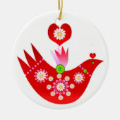 Mod Scandi Holiday Bird Ornament (Voorkant)