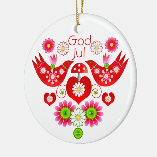 Mod Scandi Holiday Bird Ornament (Links)