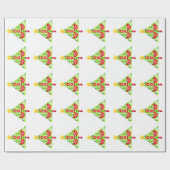 Mod Scandi Holiday Bird Wrapping Paper Cadeaupapier (Vlak)