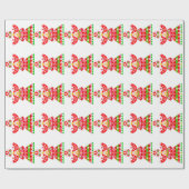Mod Scandi Holiday Bird Wrapping papier (Vlak)