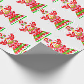 Mod Scandi Holiday Bird Wrapping papier (Hoek)